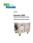 KleanAir 2000 Manual KleanAir 2000 Manual