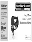 MIXER HAND W/CASE, 5SPD, BLACK/GRAY instructions MIXER HAND W/CASE, 5SPD, BLACK/GRAY instructions