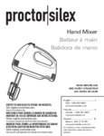 Proctor Silex Easy Mix White 5 Speed Hand Mixer care