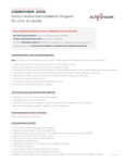 Alto-Shaam Factory Authorized Install Program Info