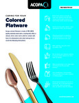 Acopa Flatware Care Instructions
