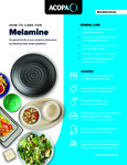 Acopa Melamine Instructions Sheet