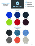 Versare Acoustical Fabric Swatch Chart