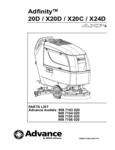 Advance Adfinity™ X2 parts list Advance Adfinity™ X2 parts list