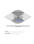 AEF Spiral Mixer Manual