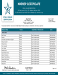 Alisur Kosher Certificate KStar