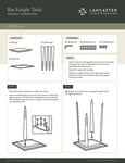 Alloy Series Bar Table Assembly Instructions