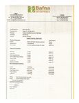 Certificate of Analysis