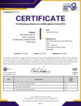 Archer Gluten Free Certificate