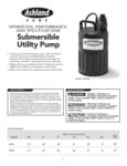 Ashland UT56 Utility Pump Manual