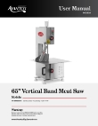 Avantco 65" Meat and Bone Saw Manual