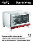 Avantco Countertop Convection Ovens 38M 46M Manual