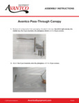 Instructions Sheet - Avantco Equipment Pass - Through Canopy
