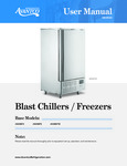 Avantco SF Series Blast Chiller Manual