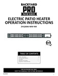 Backyard Pro Courtyard Series 554ZHQ3046 Manual