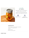 Ball Hot Peppers Recipe
