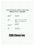 Lithium Battery UN38.3 Test Repo CRB Clean inc.