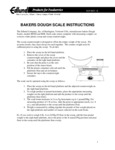 Bakers Dough Scale Instructions - Edlund Models BDS and BDSS Bakers Dough Scale Instructions - Edlund Models BDS and BDSS