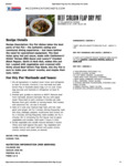 Beef Sirloin Flap Dry Pot Recipe