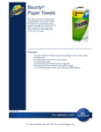 Bounty Paper Towel Single Double Roll Info