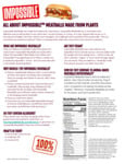 Impossible Meatballs Nutrition