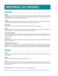 Josam Materials and Finishes Guide