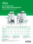 Low Temp Door Style Dishwashers Brochure Low Temp Door Style Dishwashers Brochure