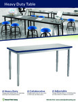 National Public Seating Heavy Duty Utility Table Sell Sheet