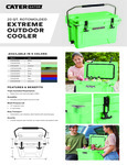 Rotomolded Outdoor Cooler 20qt Sell Sheet Rotomolded Outdoor Cooler 20qt Sell Sheet