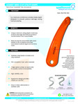 KNIFE UTILITY 5.25" SAFETY BOX CUTTER ORANGE MINI LIZARD