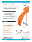 KNIFE UTILITY 6" SAFETY BOX CUTTER ORANGE LIZARD
