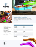 Vigor Food Pan Labels Sellsheet