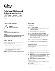 Bulkhead Fitting and Spigot Attachment Use and Care Guide