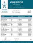 Caminos Del Sol - Kosher Certification