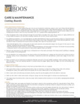 JOH400 cutting board maintenance instructions