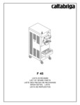 CATTABRIGA F45 Parts Manual CATTABRIGA F45 Parts Manual