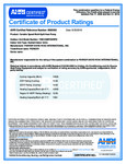 Parker Davis RYB012GMFILCAD Certificate