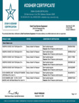 CFSE Liners Kosher Certificate CFSE Liners Kosher Certificate