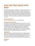 Chili Hot Dog Sauce with Beef