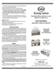 Warming Cabinets Manual