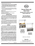 Warming Cabinets with Sneeze Guard Manual
