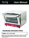 Avantco Countertop Convection Oven Operation / Parts Manual