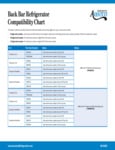 Back Bar Refrigerator Compatibility Notes 05_09_2024