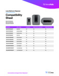 Lavex Versahub Compatibility Sheet Lavex Versahub Compatibility Sheet