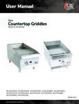 Cooking Performance Group Gas Countertop User Manual Griddles Cooking Performance Group Gas Countertop User Manual Griddles