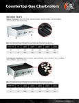 Countertop Gas Charbroiler Elevation Chart