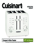 CPT-142 Cuisinart 4 slice toaster manual