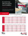 Countertop Thermostatic Gas Griddles - Elevation Chart