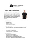 Henry Segal Customization Henry Segal Customization