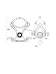 3M 6100 Respirator Diagram